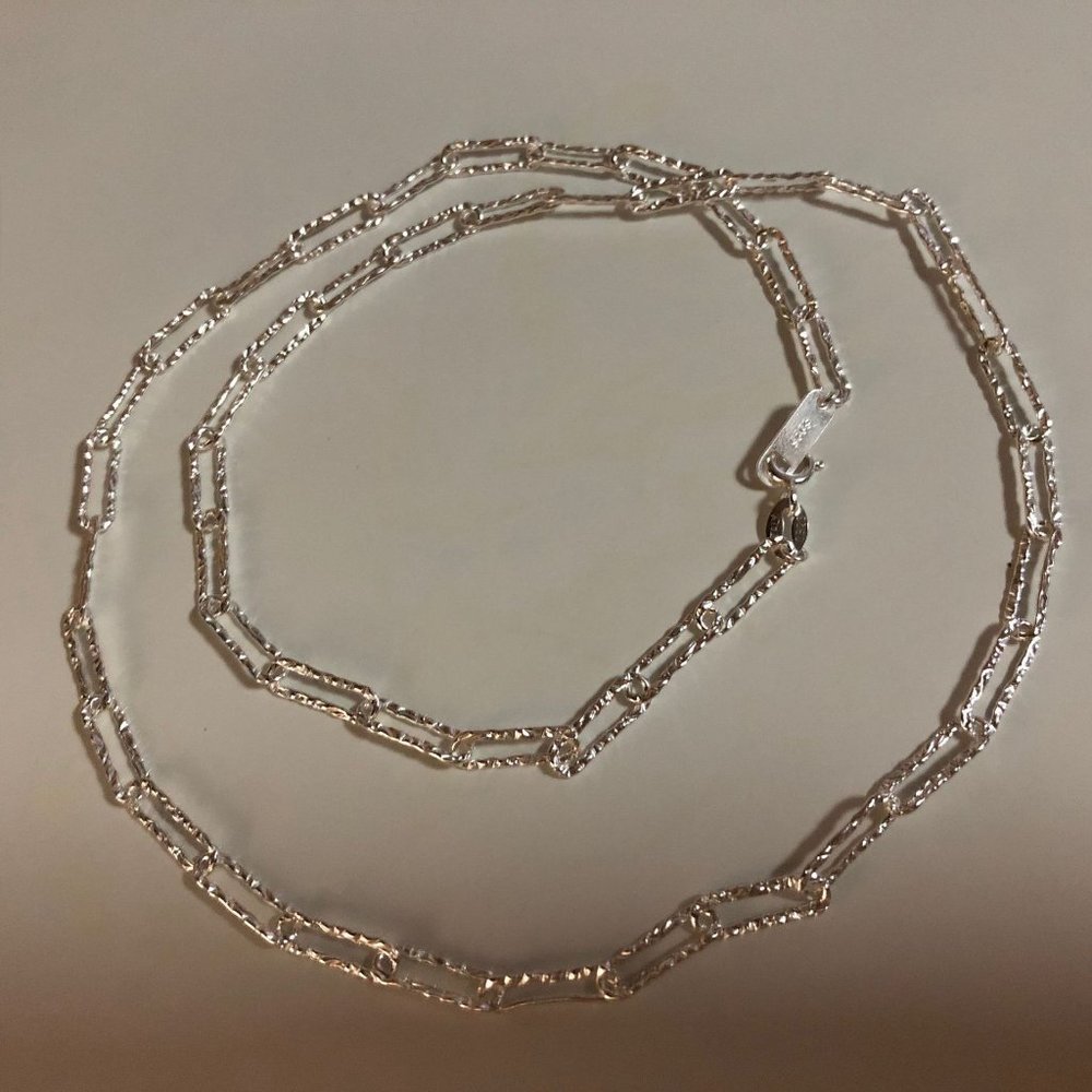 #NEW 925 Sterling Silver Shiny Link Chain Necklace - Picture 6 of 10
